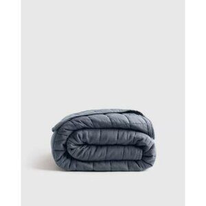 NWT Quince European Linen Box Quilt – Queen Size, Nightfall (No Shams) Luxury